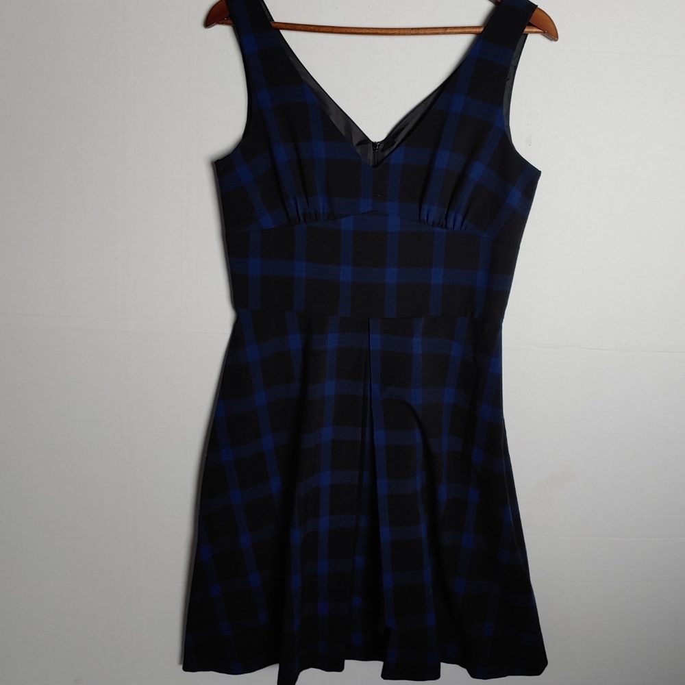 A.P.N.Y. empire waist dress size 10 blue and black